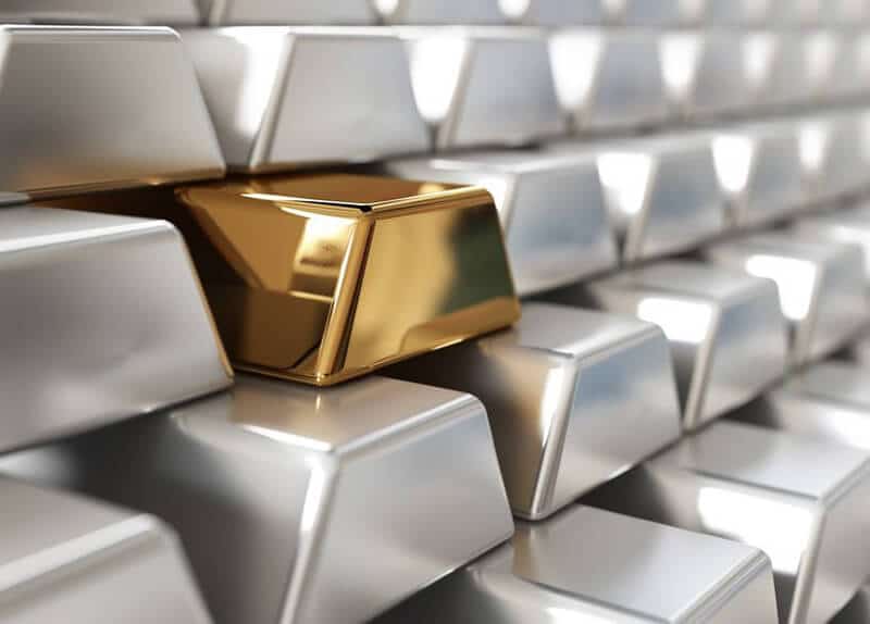Der Wert von 4 kg Gold entspricht 250 Kg Silber