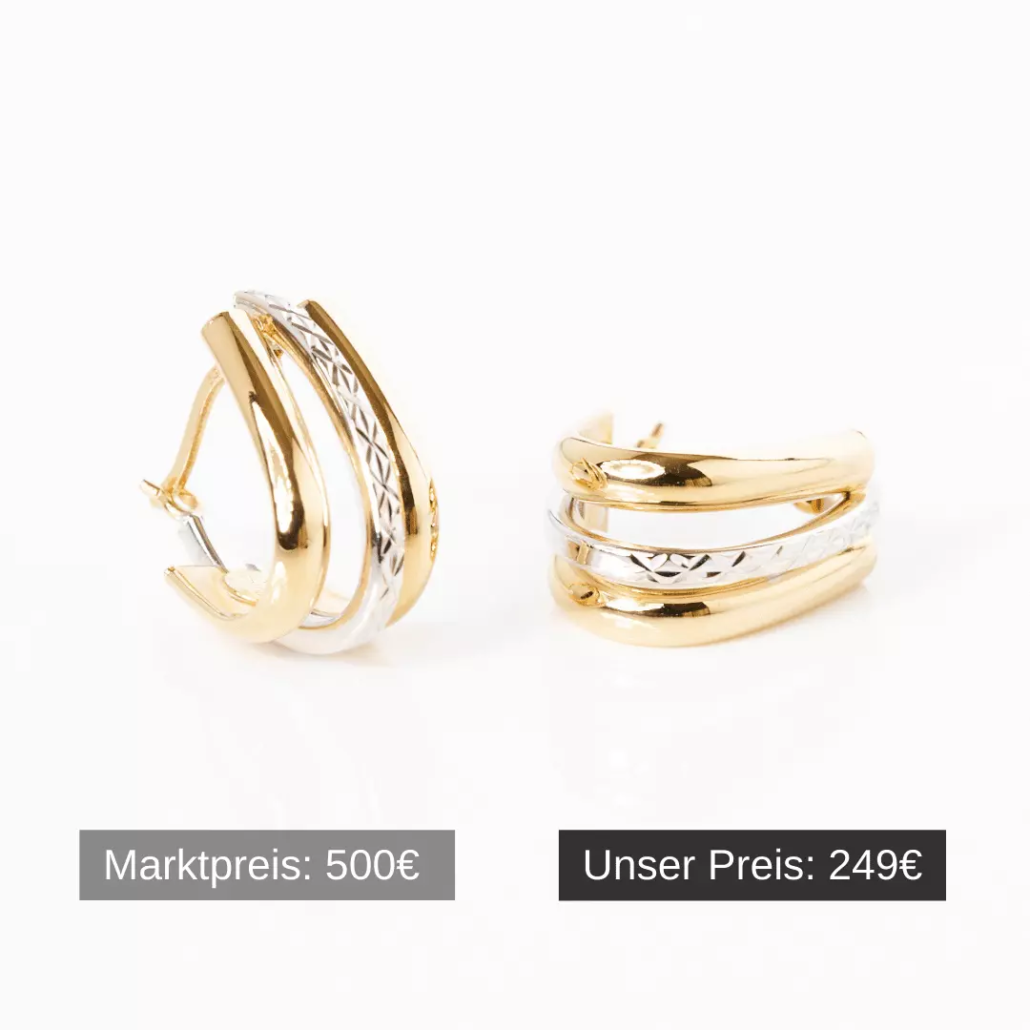 Ohrringe in 585 Weißgold