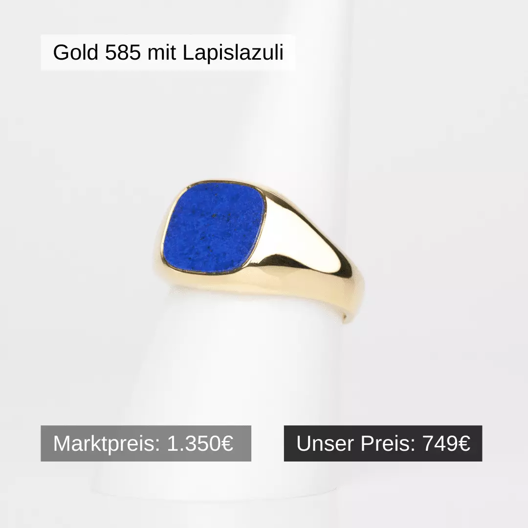 Herrenring Gold 585 mit Lapislazuli