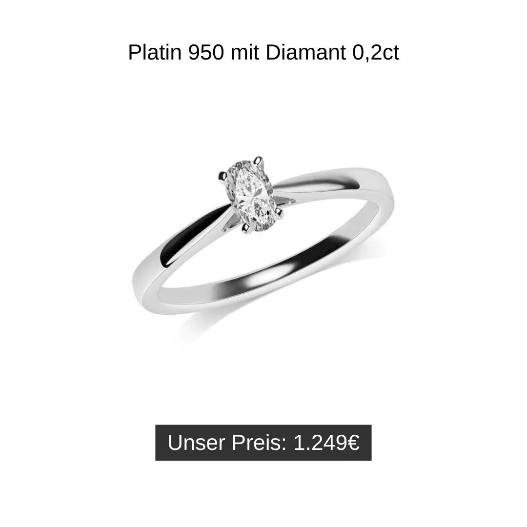 Verlobungsring Platin 950 mit Diamant